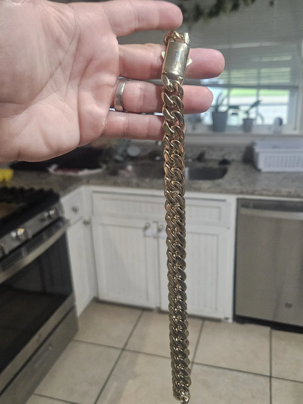 14k Gold Plated Monaco Gold Cuban Links Chain 14.3mm 24